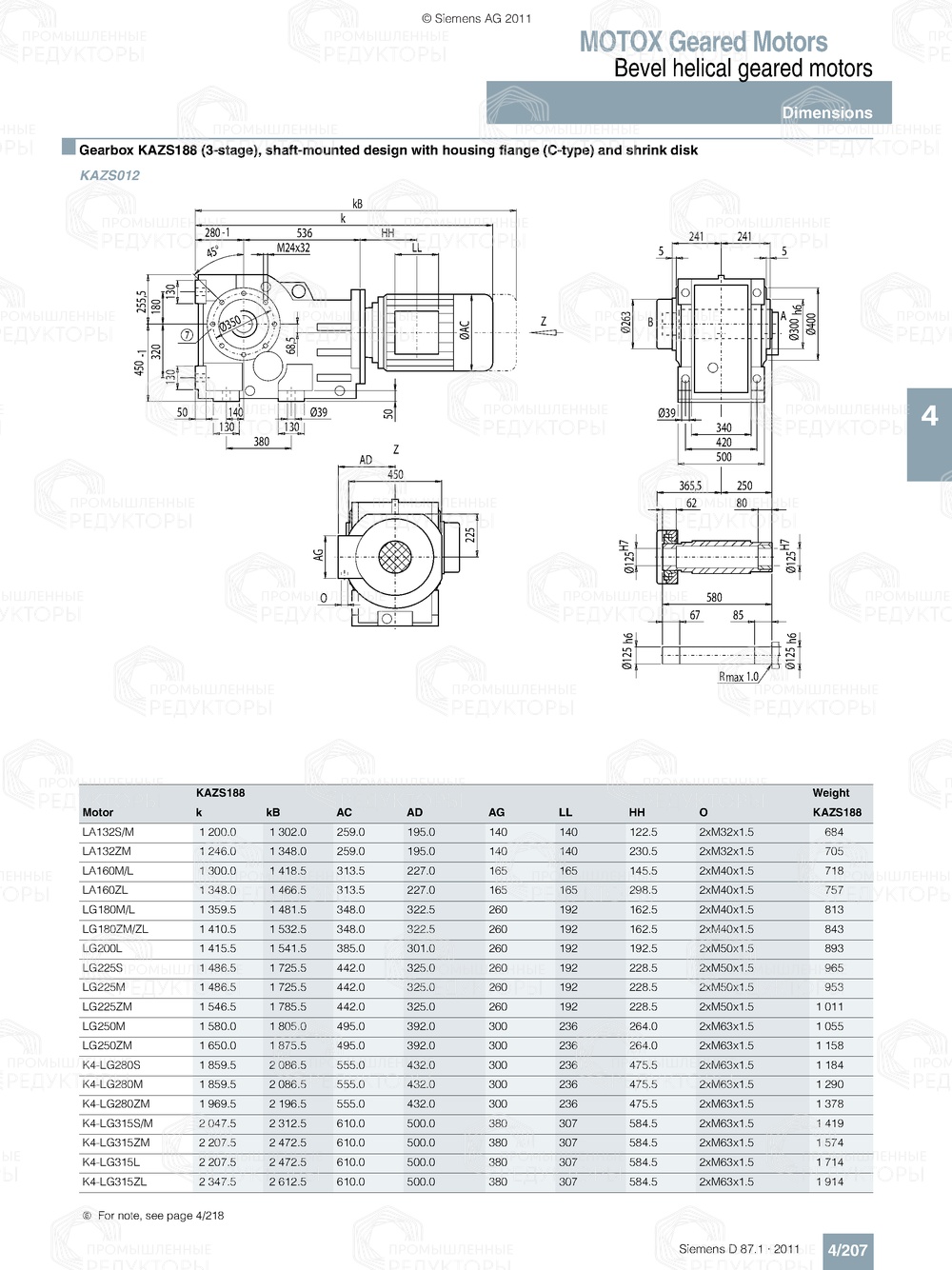 Мотор-редуктор Flender K188 Flender K188
